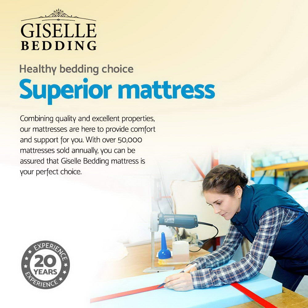 Giselle Single Size Mattress Bed COOL GEL Memory Foam Euro Top Pocket Spring