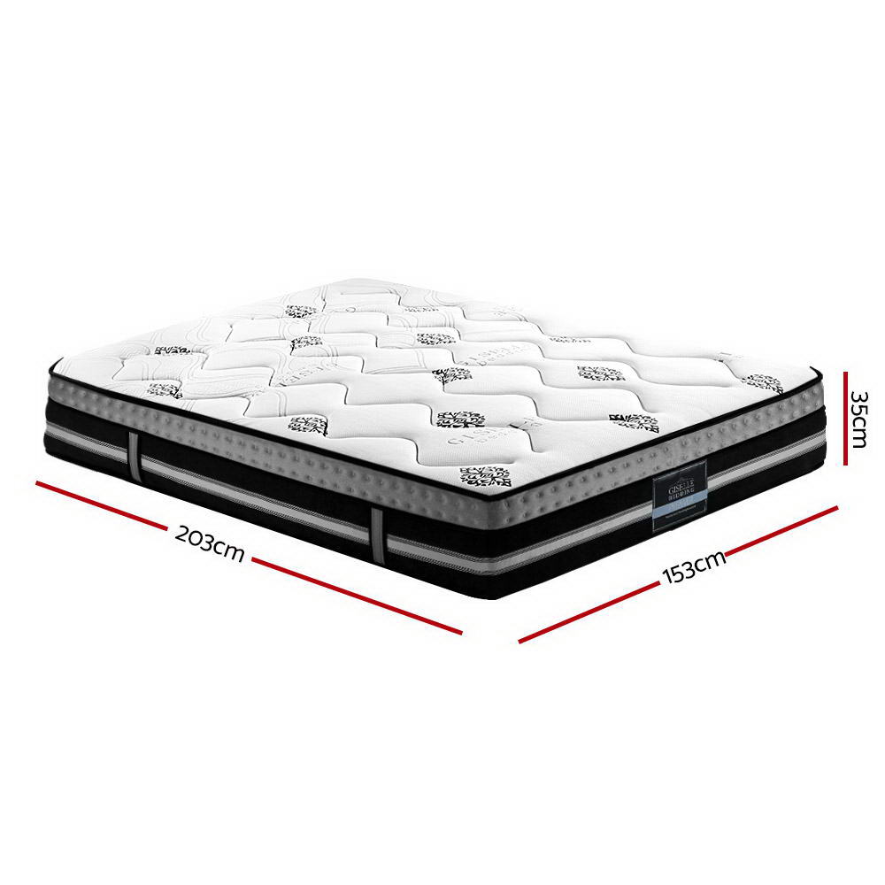 Giselle Bedding Galaxy Euro Top Cool Gel Pocket Spring Mattress 35cm Thick Queen