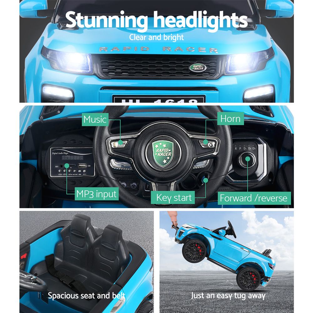 Rigo Ride On Car Toy Kids Electric Cars 12V Battery SUV Blue