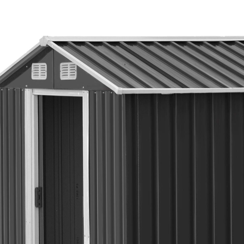 Giantz Garden Shed Outdoor Storage Sheds 2.58x3.14x2.02M Workshop Metal Base Grey