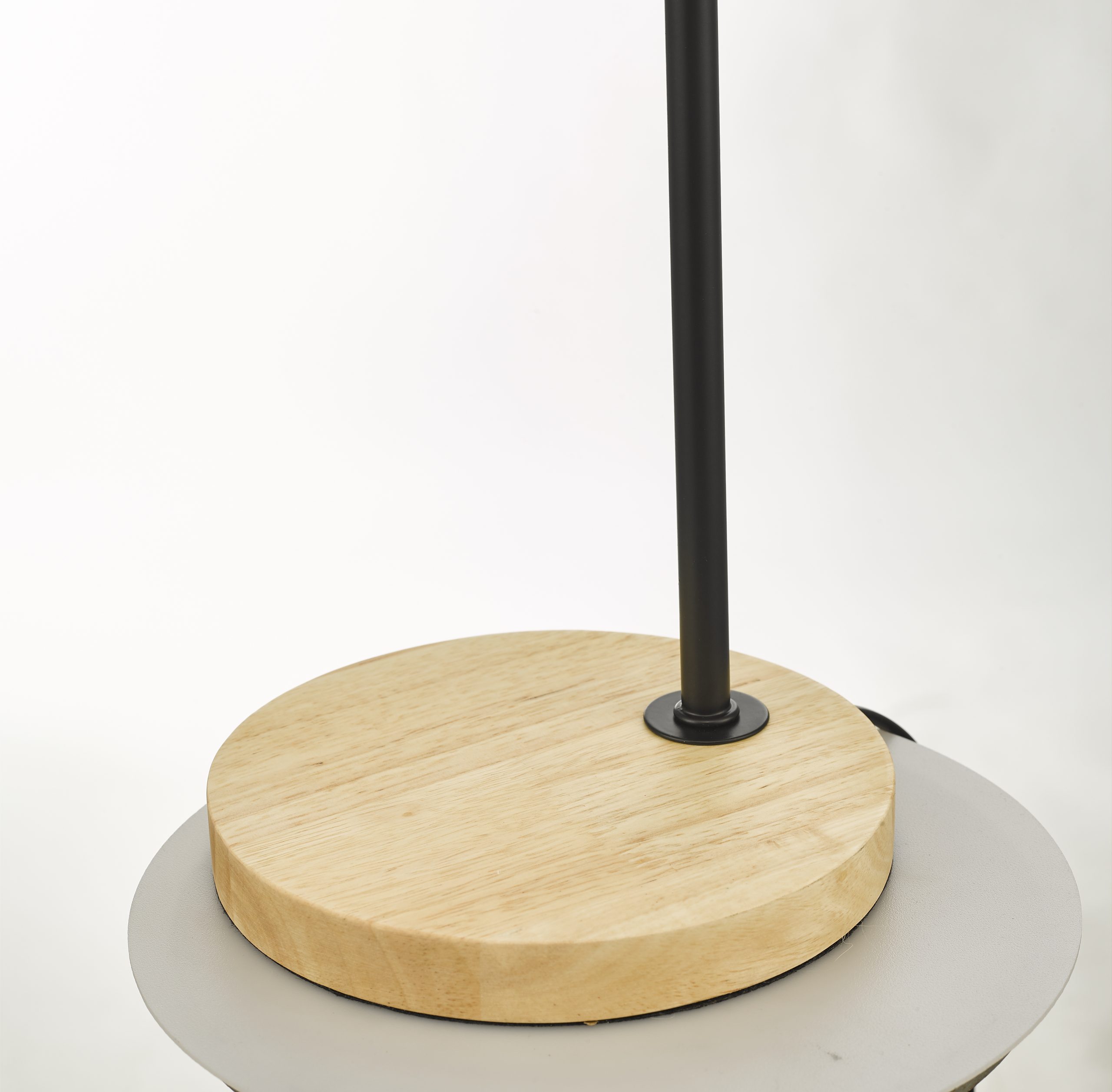 Modern Table lamp Desk Light Timber Base Bedside Bedroom Black