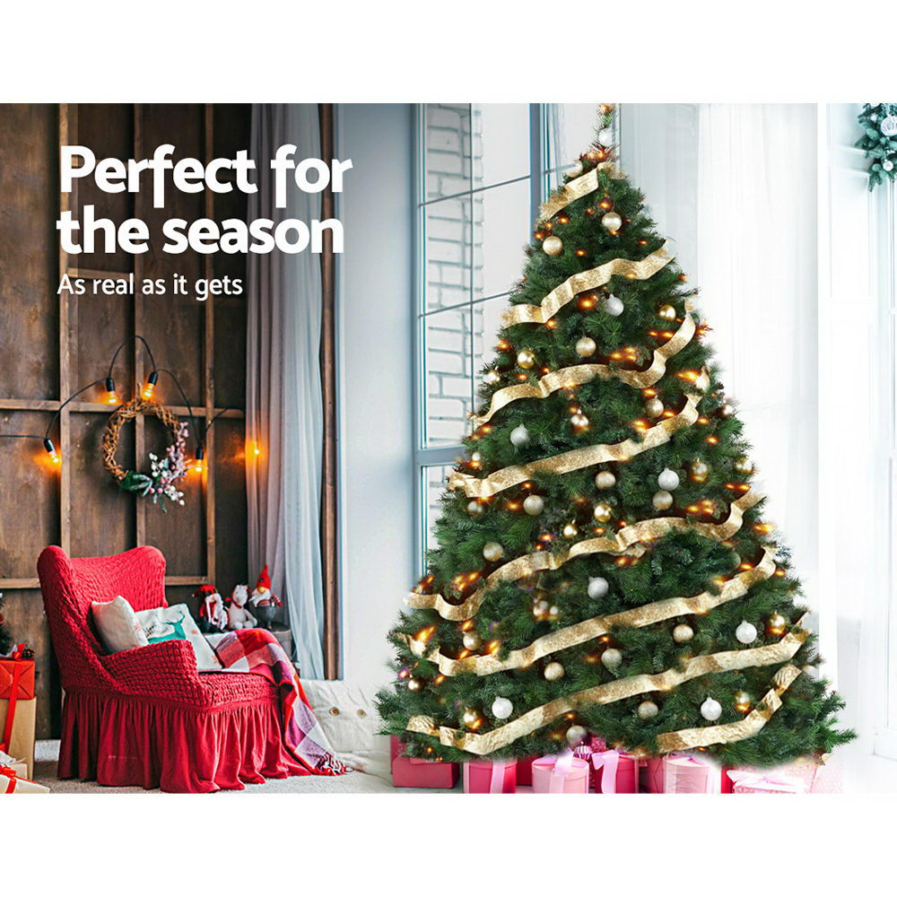 Jingle Jollys Christmas Tree 2.4M Xmas Trees Decorations Pine-Needle 2100 Tips