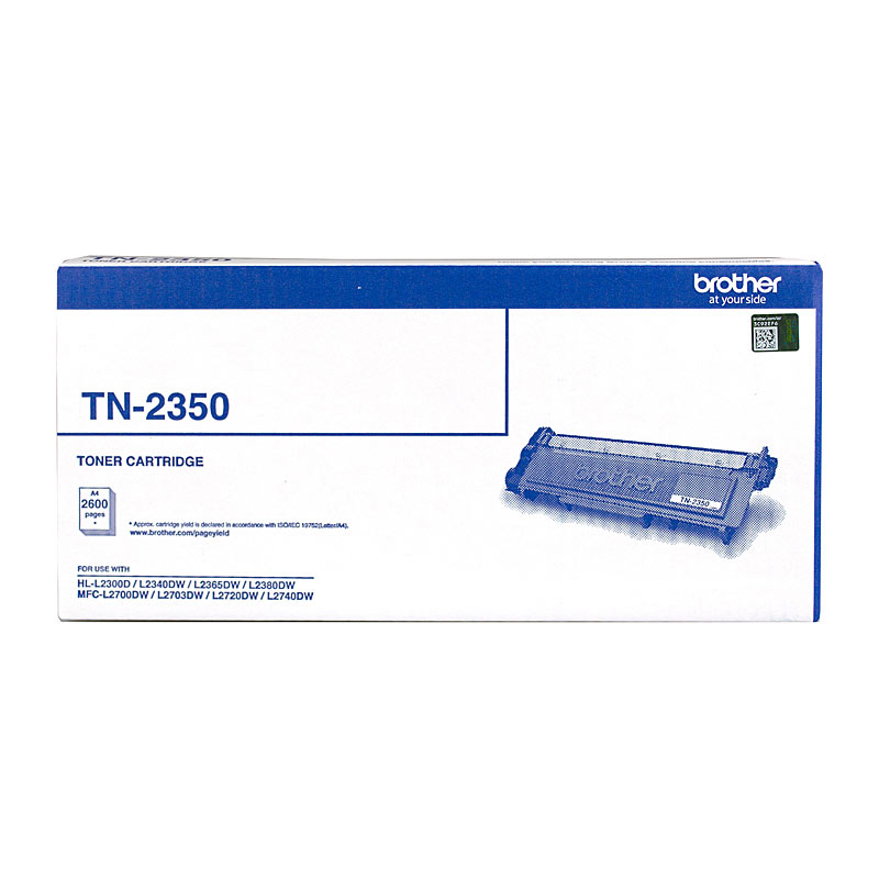 Brother TN-2350 Mono Laser Toner - High Yield Cartridge, HL-L2300D/L2305W/L2340DW/L2365DW/2380DW/MFC-L2700DW/2703DW/2720DW/2740DW up to 2,600 pages