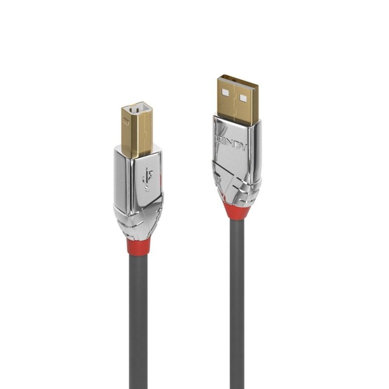 LINDY 1m USB2 A-B Cable Cromo Line