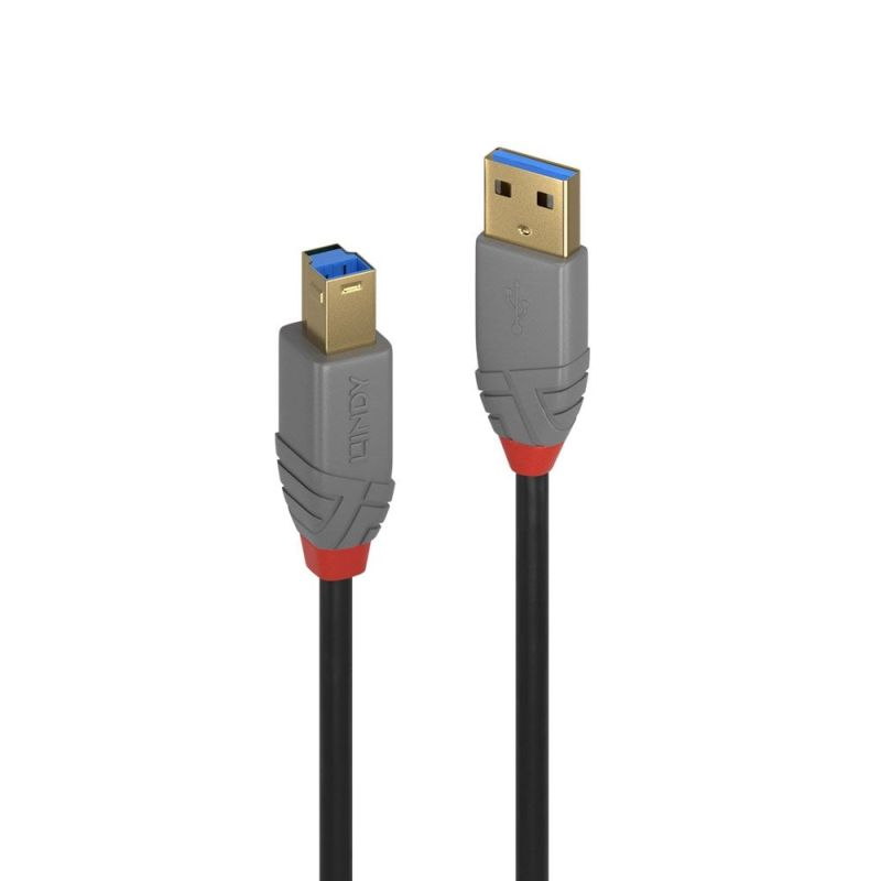LINDY 2m USB3 A-B Cable Anthra Line