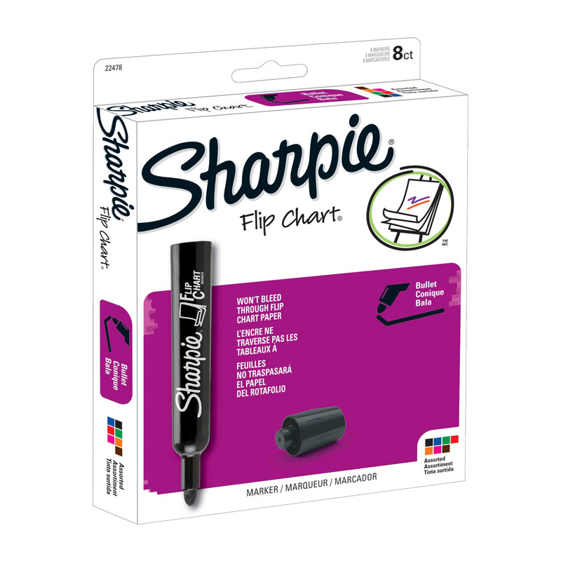 SHARPIE Flip Chart Markers Assorted Box of 8