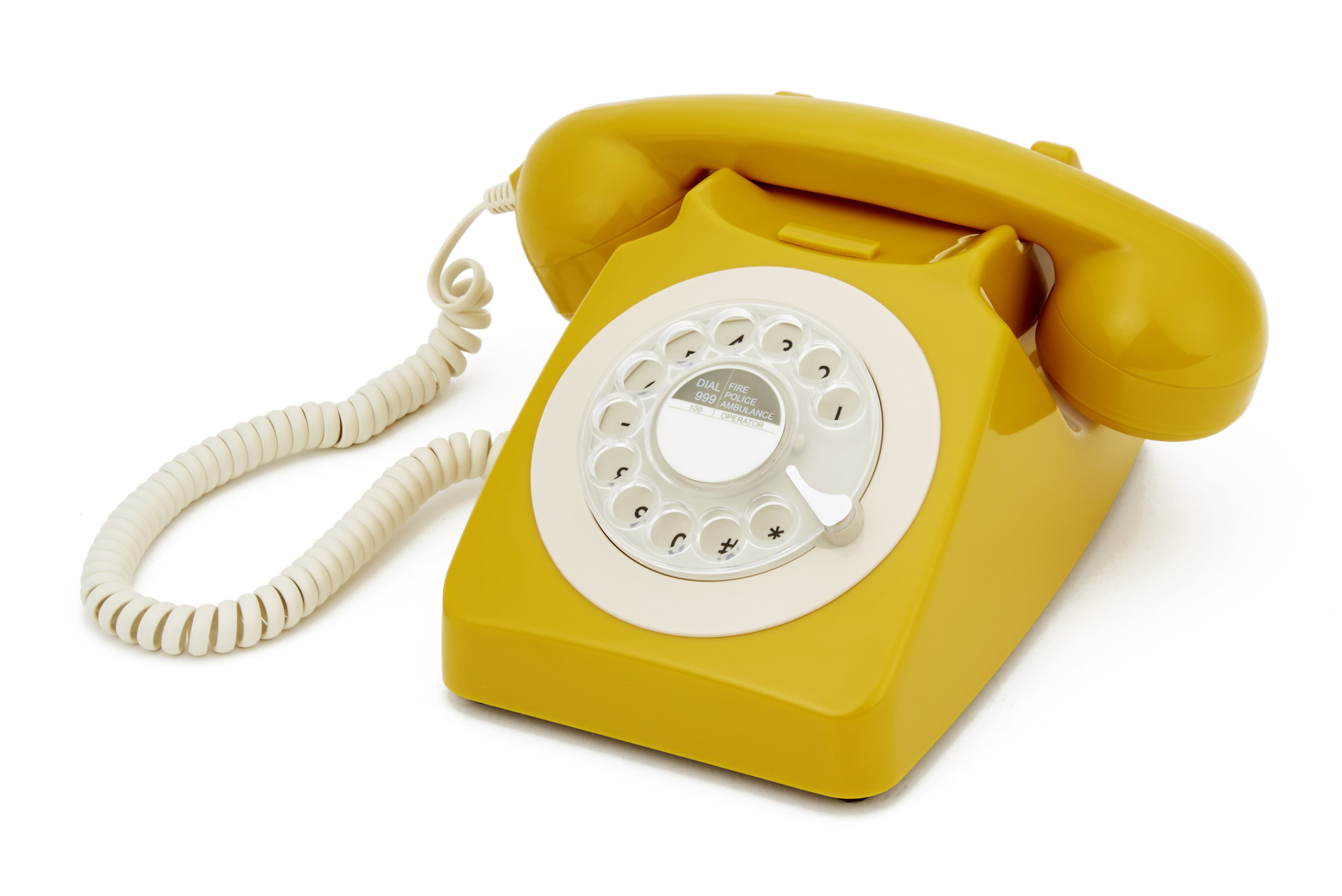 GPO RETRO GPO 746 ROTARY TELEPHONE - MUSTARD