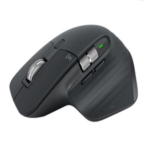 LOGITECH MX Master 3S Black Wireless Bluetooth Mouse 4000 DPI 7 Buttons Gesture Auto-Shift Scroll 2.4GHz Unifying receiver Micro-USB Charge Cable