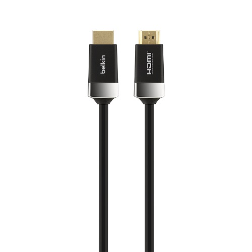 BELKIN Advanced Series High Speed w/Ethernet HDMI Cable 4K/Ultra HD Compatible 2M - Black (AV10050bt2M), Perfect for 4K TVs, 18Gbps bandwidth