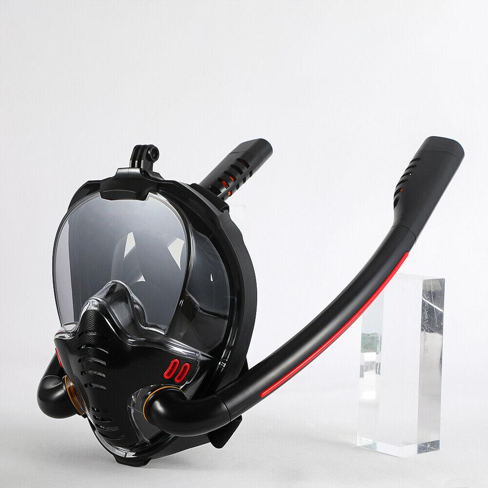 Snorkel Mask Safe Double Breathing System Full Face Snorkeling Anti Leak/Fog AU Large