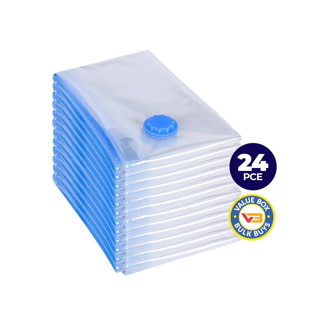 Home Master 24PCE Vacuum Storage Bags Small Re-Usable Space Saver 60 x 40cm