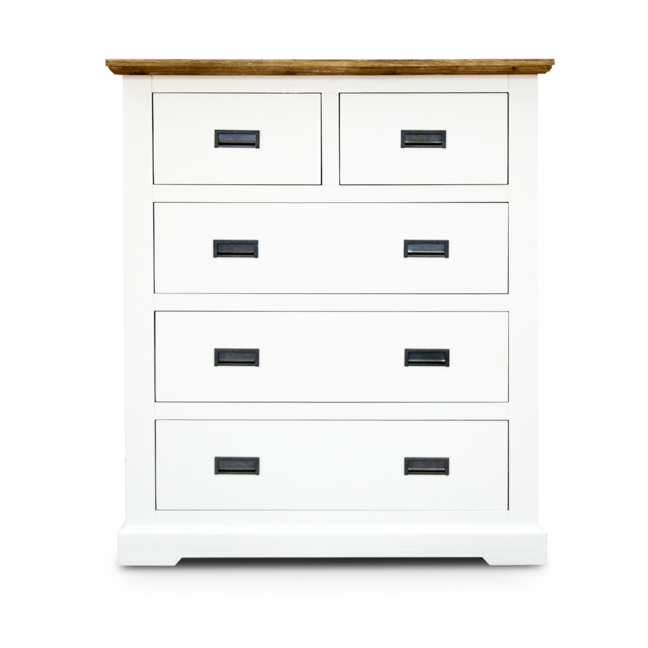 Orville Tallboy 5 Chest of Drawers Solid Wood Storage Cabinet - Multi Color